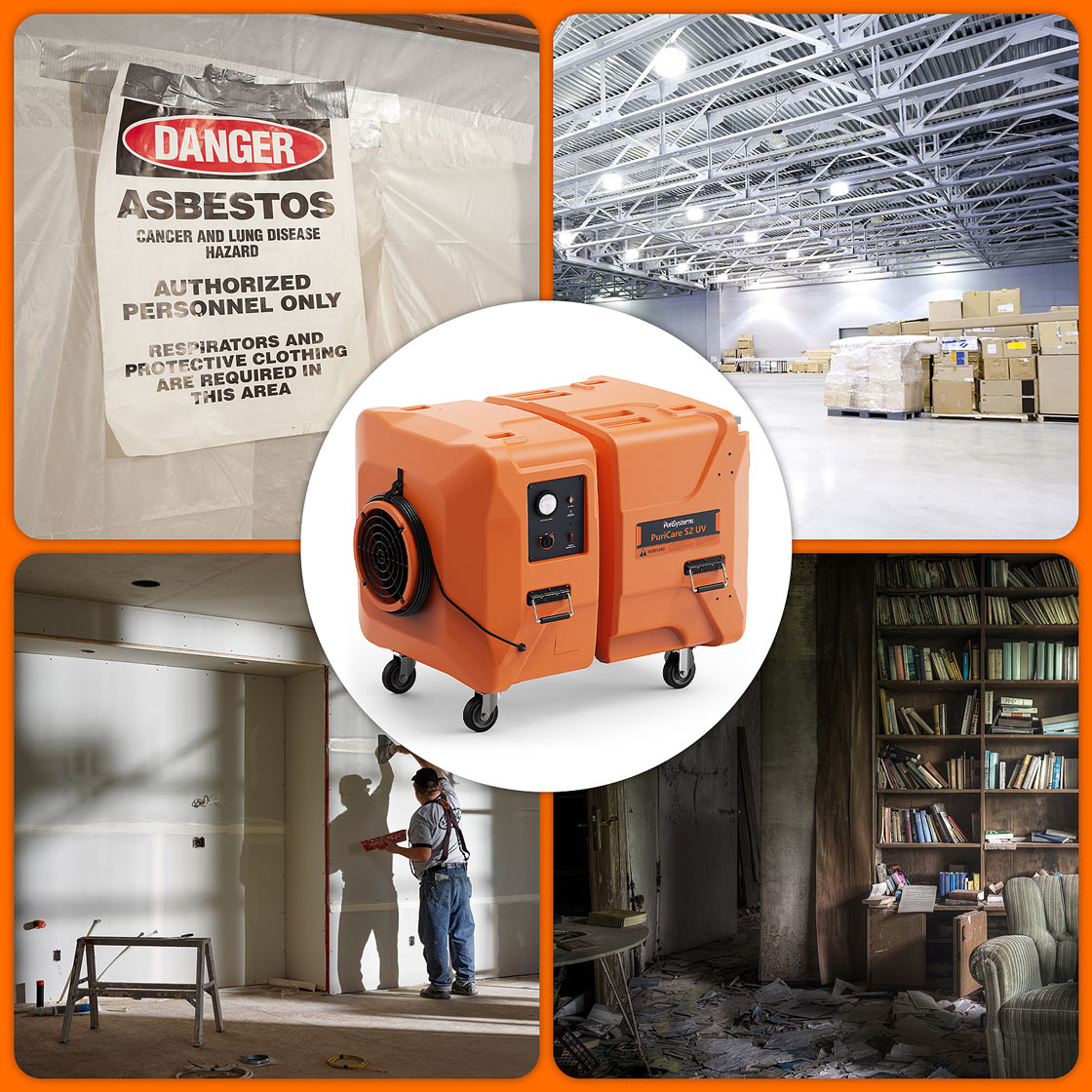 PuriCare S2 UV Commercial Air Scrubber with UV-C Light, 3 Stage Filters, Up To 2000 CFM | Alorair