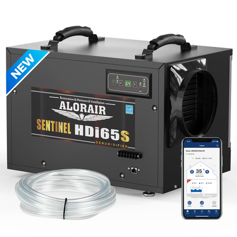 AlorAir 120 PPD Crawl Space Dehumidifiers Size for 1300 sq.ft with Pump | Sentinel HDi65S
