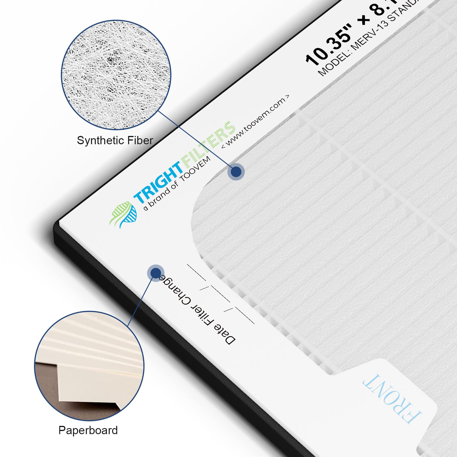 AlorAir 3 Pack MERV-13 Air Filter for Purecare 1050/1050IG Air Filtration System