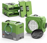 AlorAir® Water Damage Restoration Combo Package,1 x Commercial Dehumidifier, 4 x Air Movers, and 1 x Air Scrubber