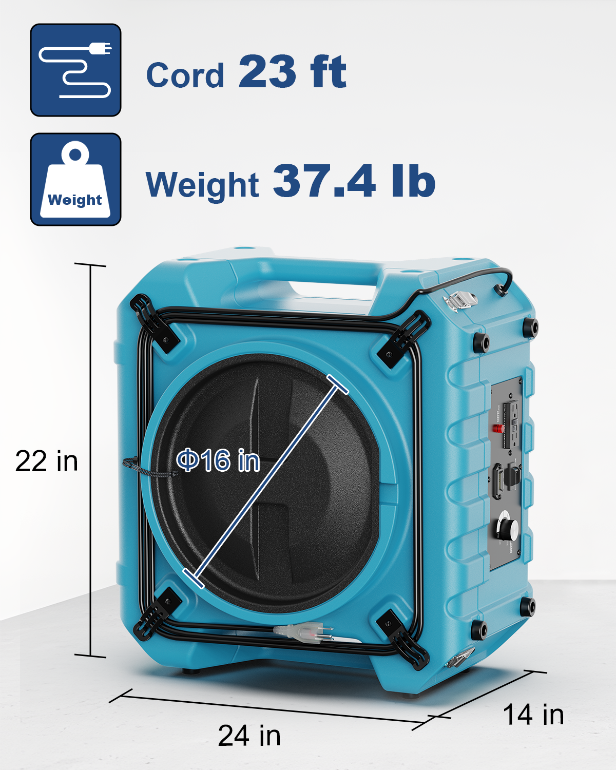 PureAiro HEPA Pro 870 Air Scrubber UV-C Light Sterilization 3-Stage Filtration Negative Machine | Alorair