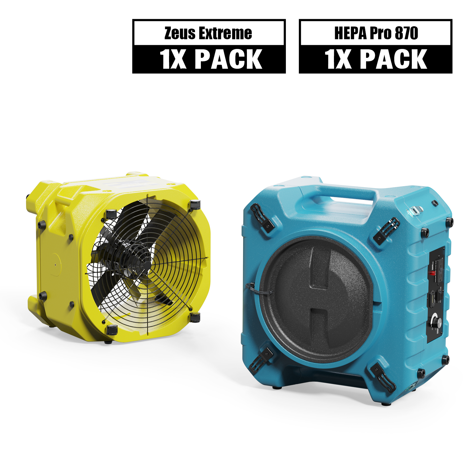 Alorair® Air Solution Combo Pack, 1 x Air Mover and 1 x Scrubber | Zeus Extreme & Max/Pro 870