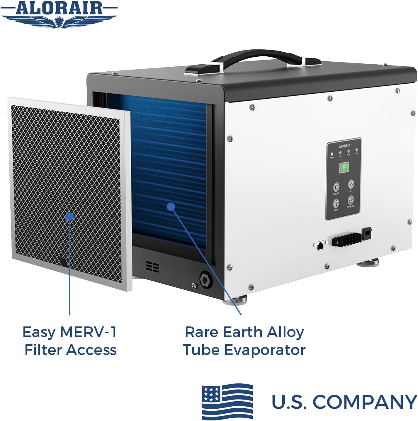 ALORAIR 120 Pint Commercial Dehumidifier Crawl Space Dehumidifier Up to 1,500 sq | Sentinel HD55P
