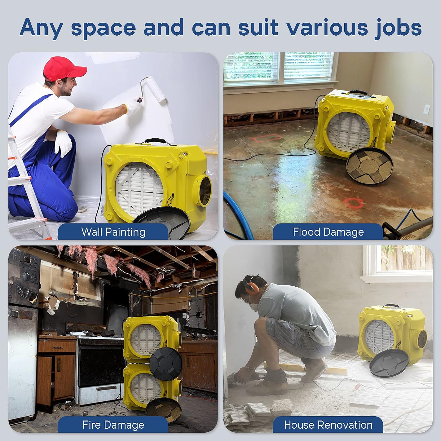 Alorair® Air Solution Combo Pack, 1 x Air Mover and 1 x Scrubber | Zeus Extreme & CleanShield HEPA 550