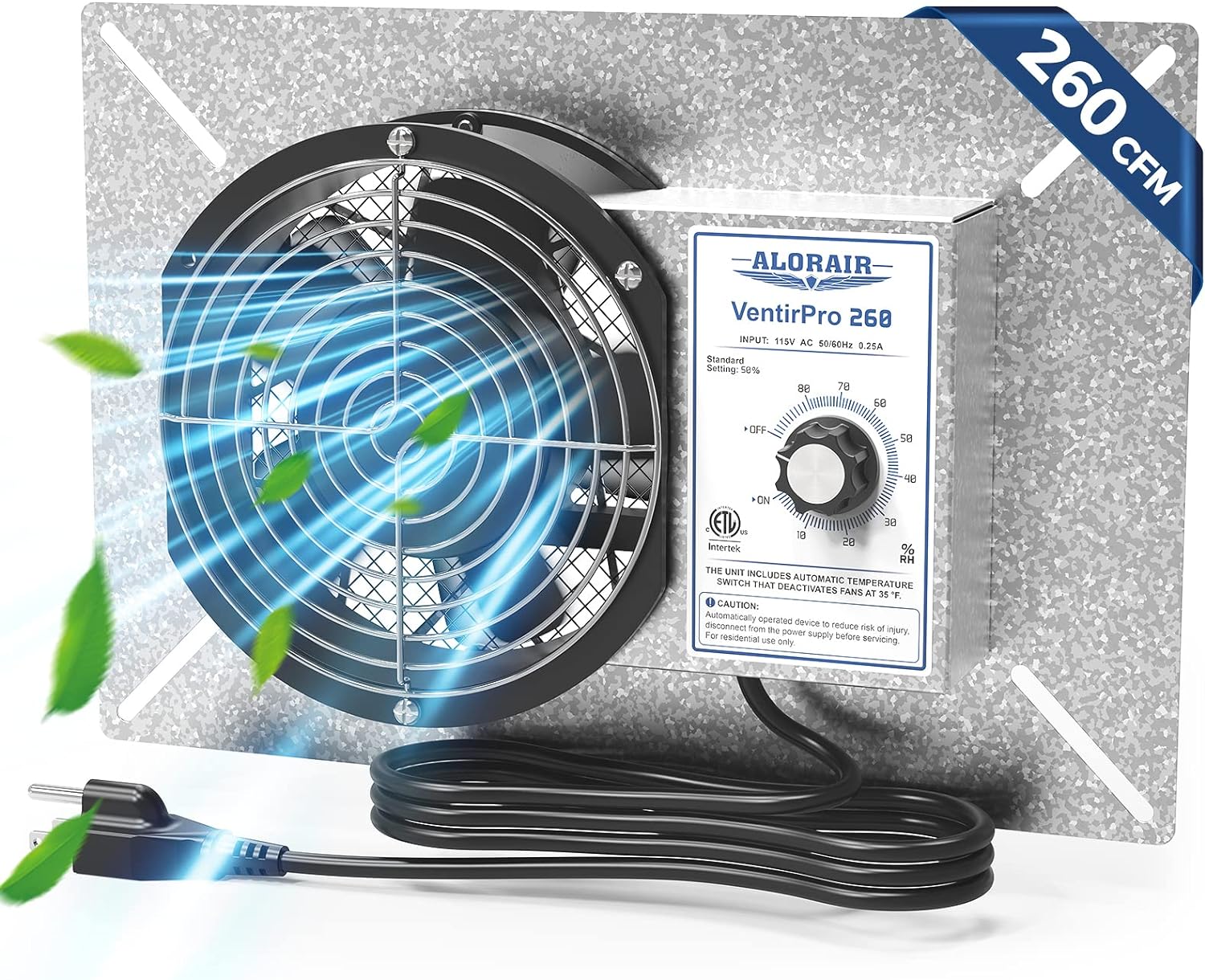 ALORAIR 260CFM Crawl Space Ventilator Fan, IP-55 Rated with