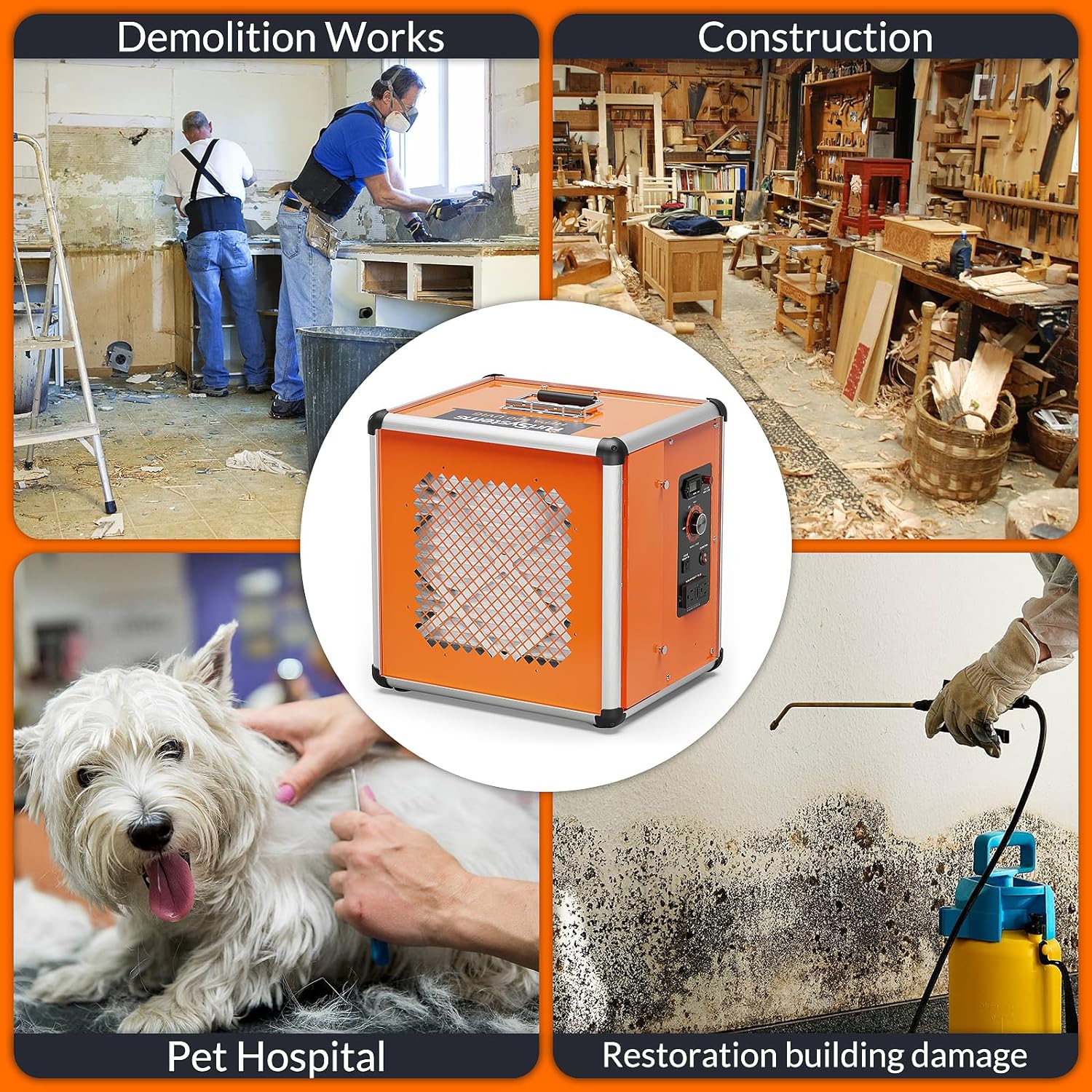 Alorair® Sanitization & Disinfection Combo Pack, 1 x Air Mover and 1 x Scrubber | Zeus Extreme & HEPA 600 UVIG