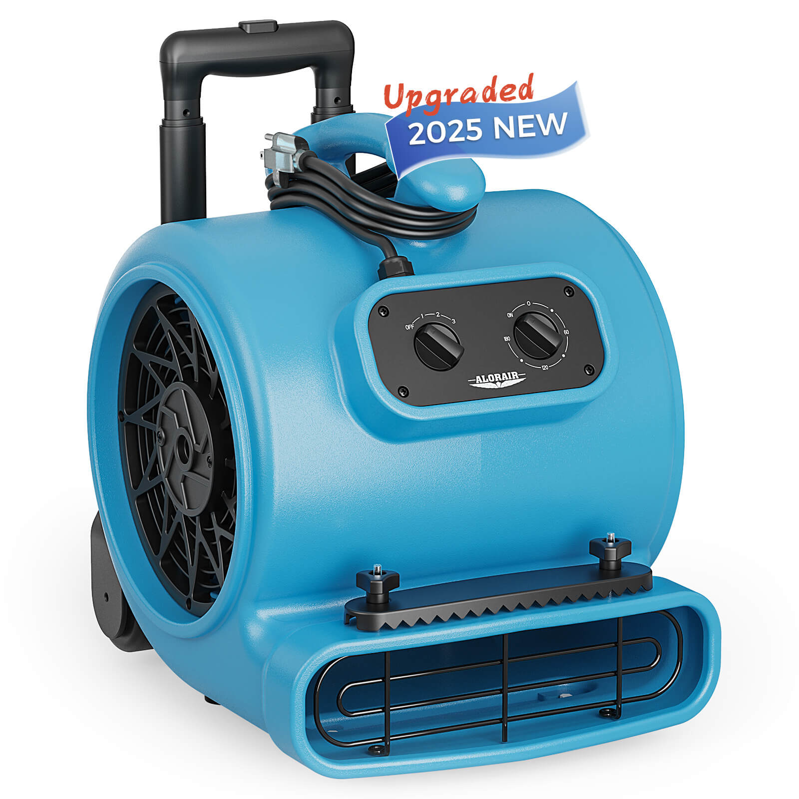 Alorair® 3000 CFM Air Mover with Timer, Handle Wheelkit and Carpet Buckles for Floor Drying Blower Fan | GE3000HTC