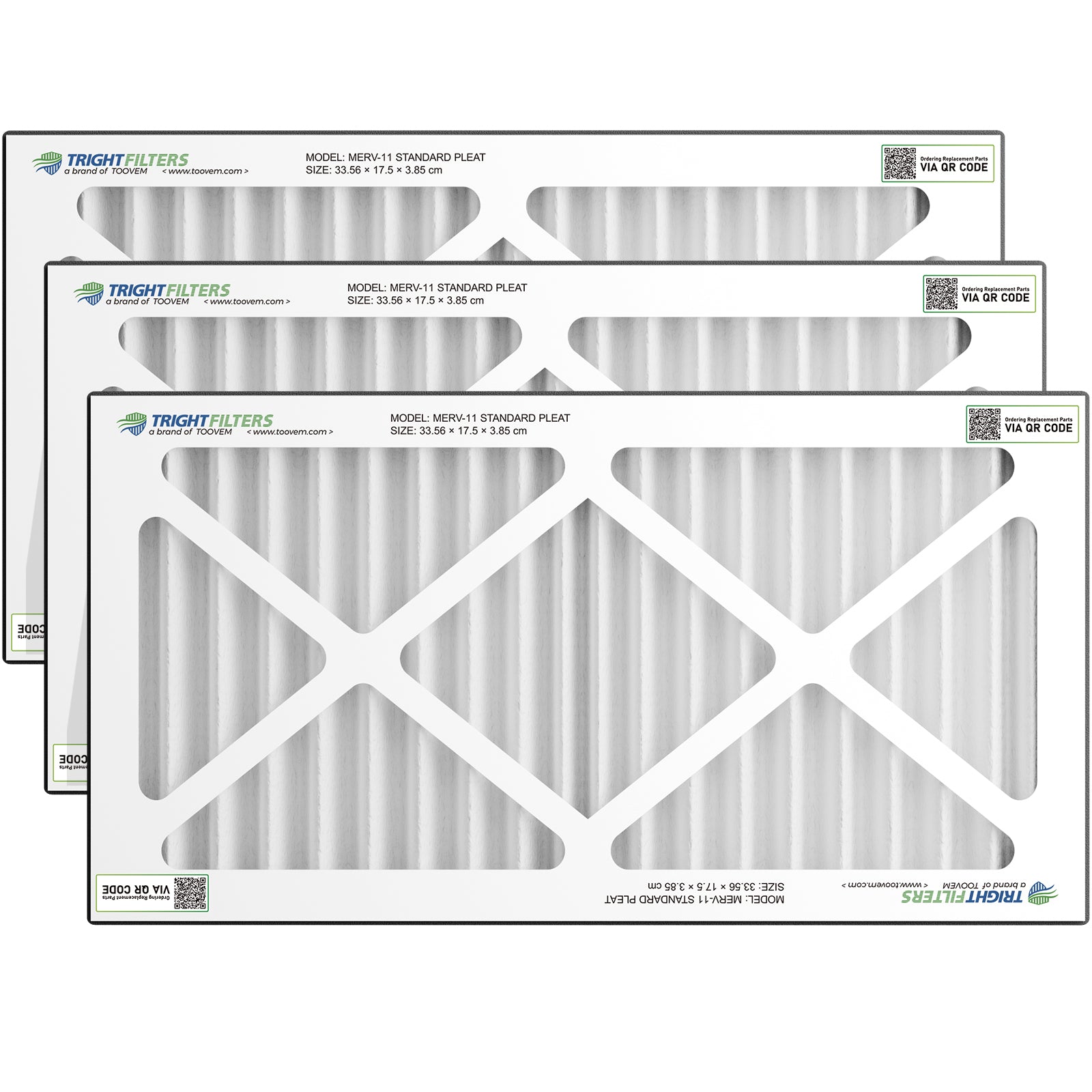 AlorAir 3 Pack MERV-11 Air Filter for Purecare 1080/1080IG Air Filtration System