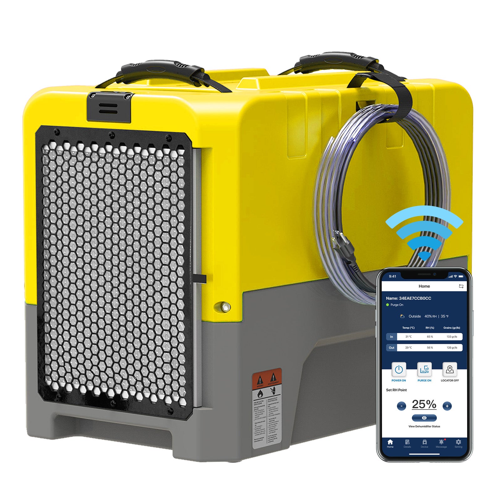 AlorAir® Storm LGR Extreme Smart App Control | 180PPD Commercial Dehumidifier for Crawl Space with Pump