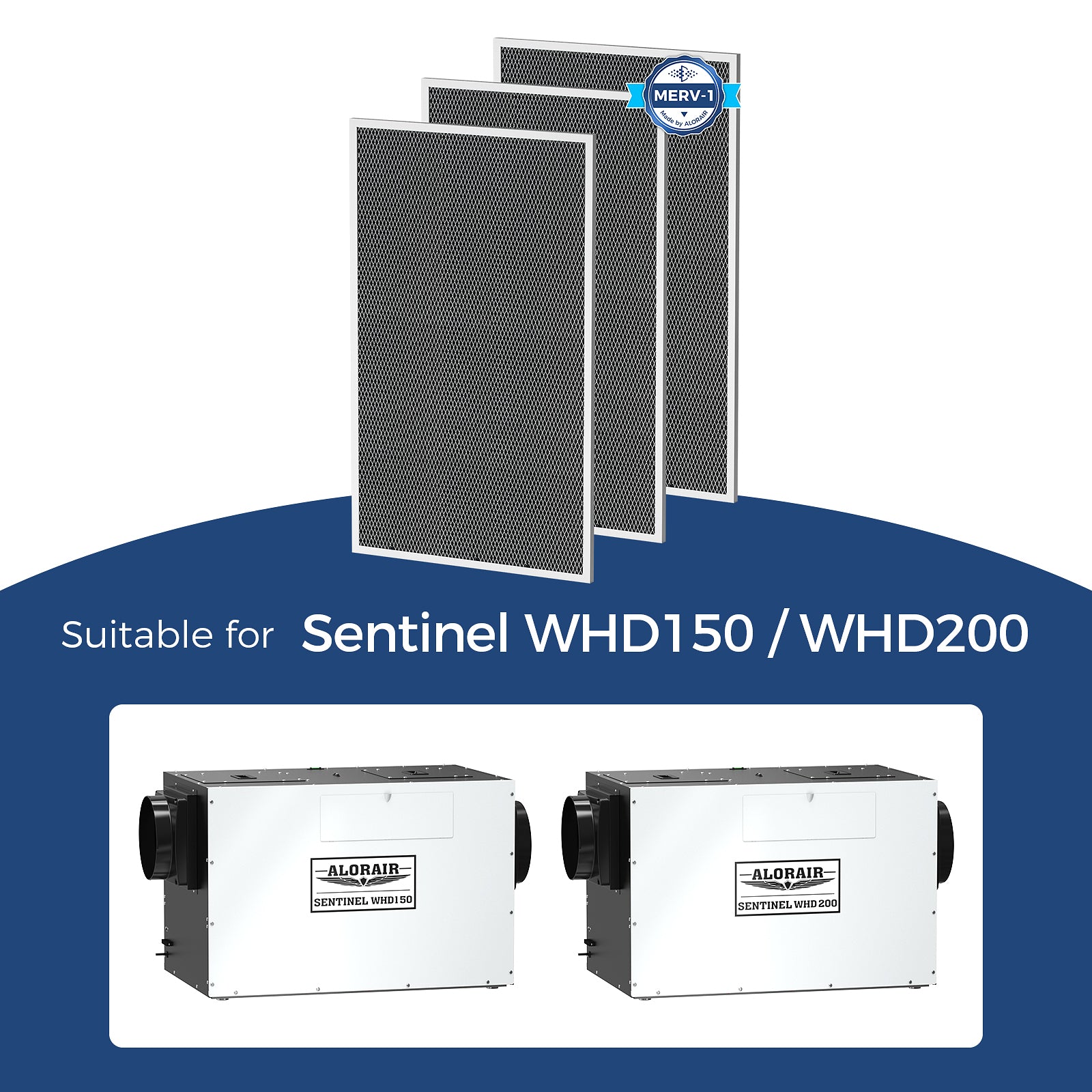 AlorAir 3 Pack MERV-1 Filter for Whole House Dehumidifiers Sentinel WHD150/WHD 200