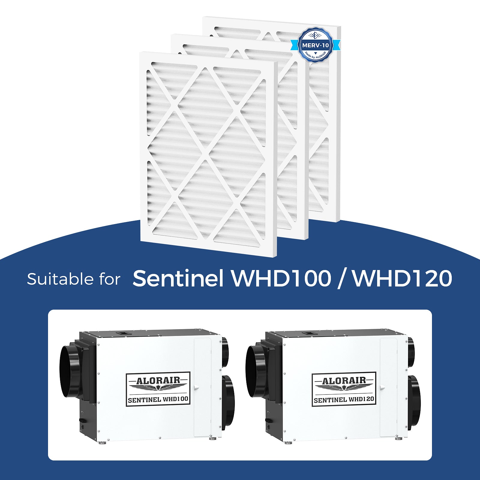 AlorAir 3 Pack MERV-10 Filter for Whole House Dehumidifiers Sentinel WHD100/WHD 120