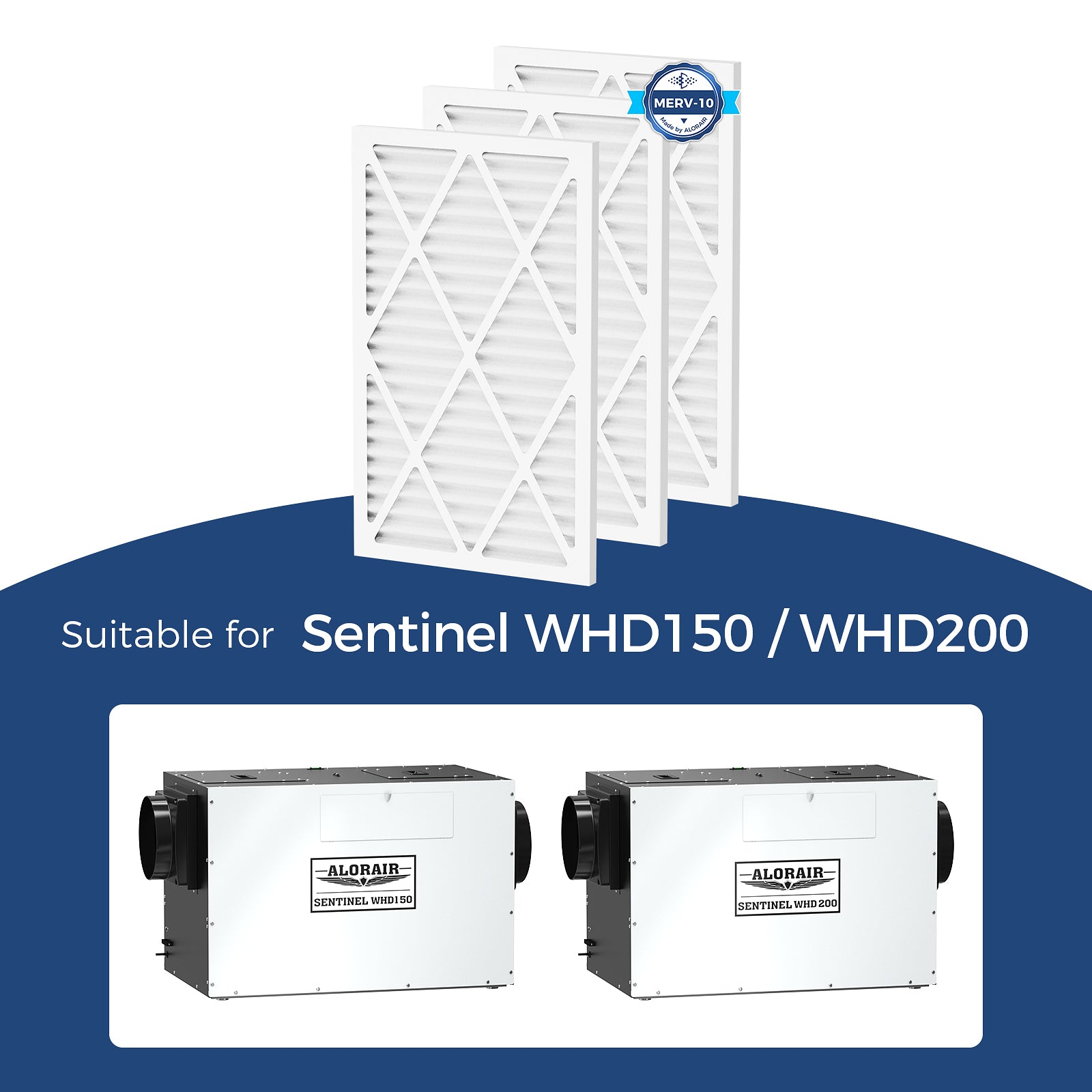 AlorAir 3 Pack MERV-10 Filter for Whole House Dehumidifiers Sentinel WHD150/WHD 200