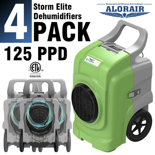 AlorAir Storm Elite Smart WiFi Dehumidifier, 125 PPD Commercial Dehumidifier with Pump, Roto-Mold Body, LCD Display, cETL, 5 Years Warranty, Industrial Dehumidifier for Disaster Restoration