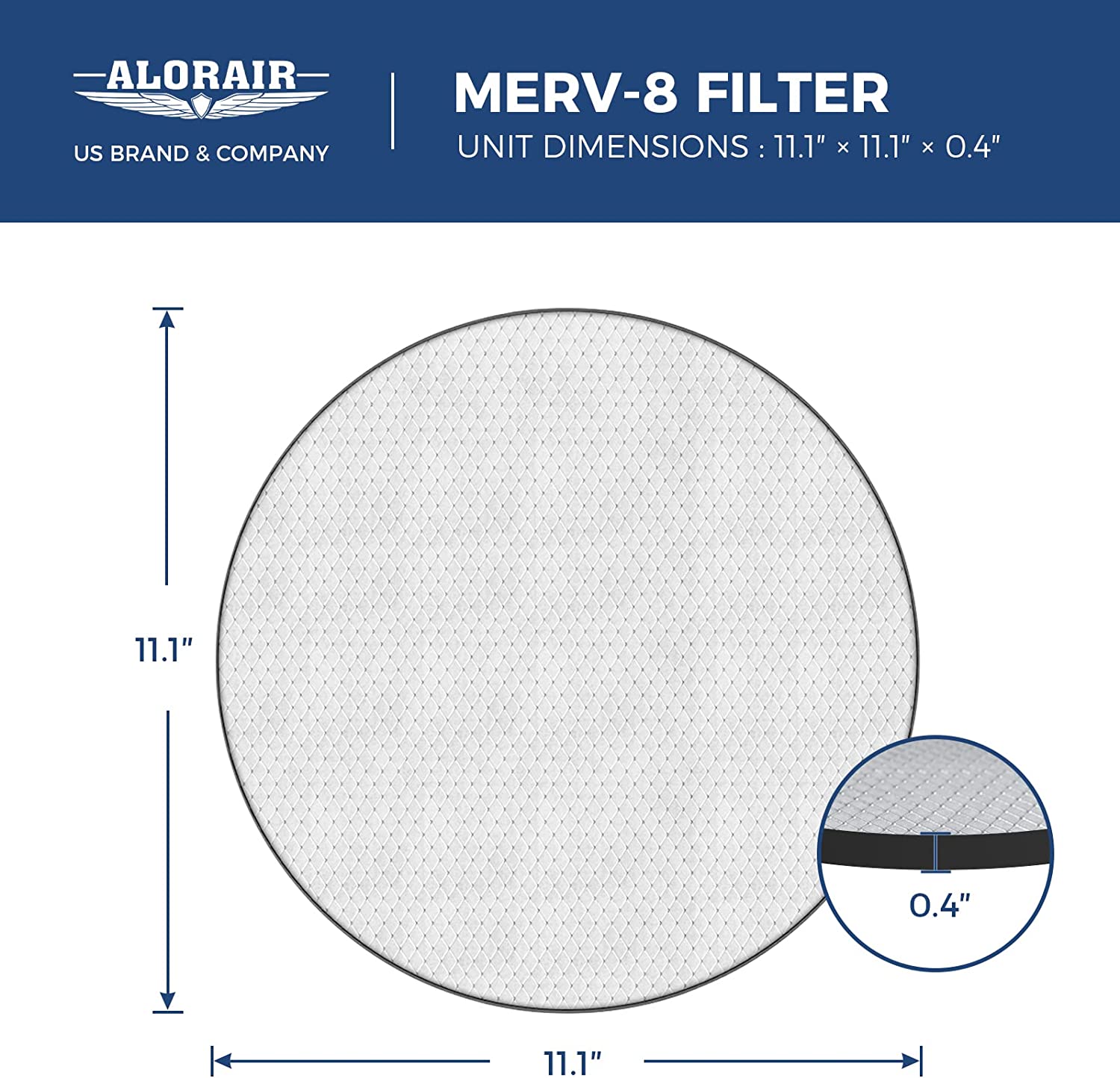 AlorAir MERV-8 Filter for Basement Dehumidifiers Sentinel HDi90-Duct Series (Pack of 4)