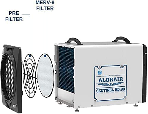 AlorAir MERV-8 Filter for Basement Dehumidifiers Sentinel HDi90-Duct Series (Pack of 4)