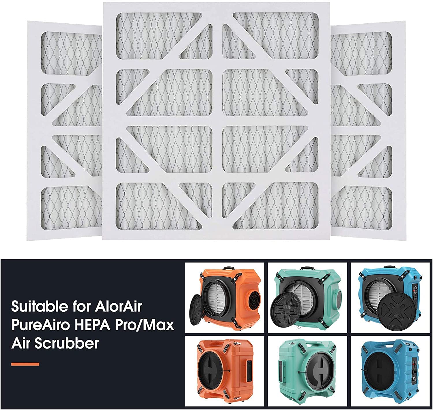 MERV-10 Filter Replacement Set for PureAiro HEPA Pro/Max Air Scrubber (pack of 10)