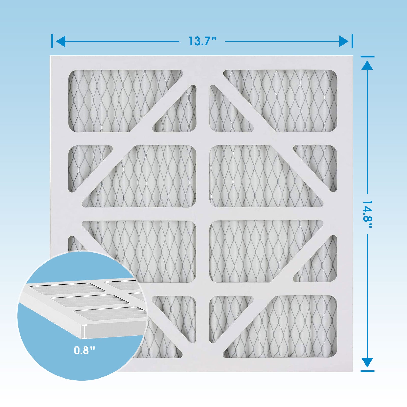 AlorAir MERV-10 Filter Replacement Set for CleanShield HEPA 550 Air Scrubber (Pack of 10)