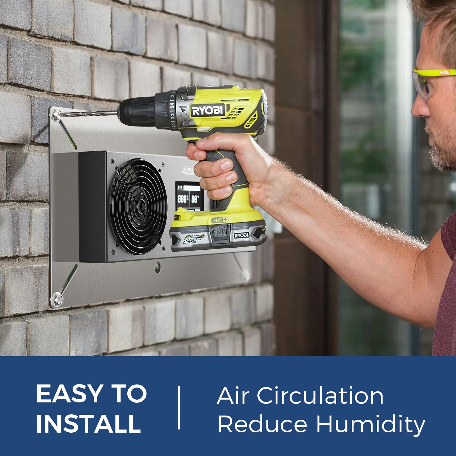 AlorAir Crawl Space Basement Ventilator Fan  with Temperature Humidity Controller, 240CFM (Air-out)