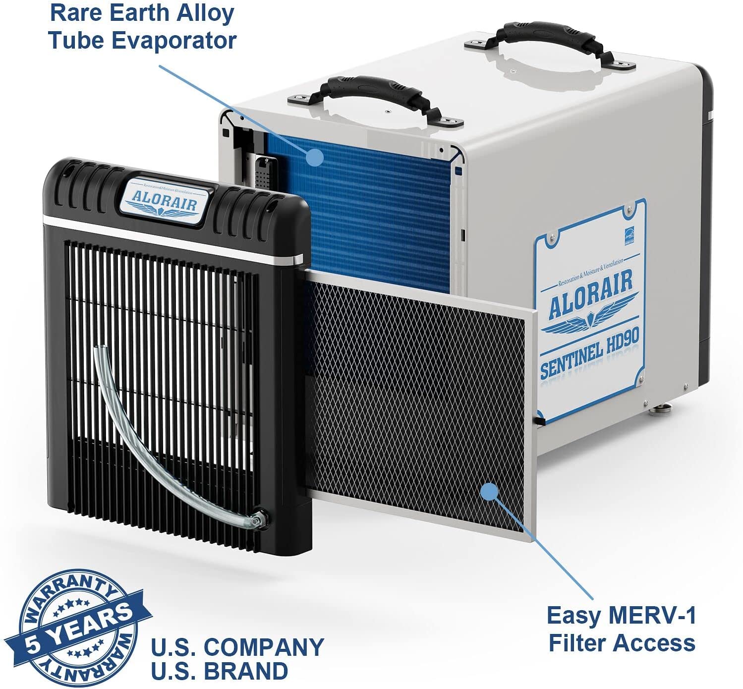 ALORAIR 198 Pints Commercial Dehumidifier for Crawl Space, Basement, Attic, Automatical Humidity Control