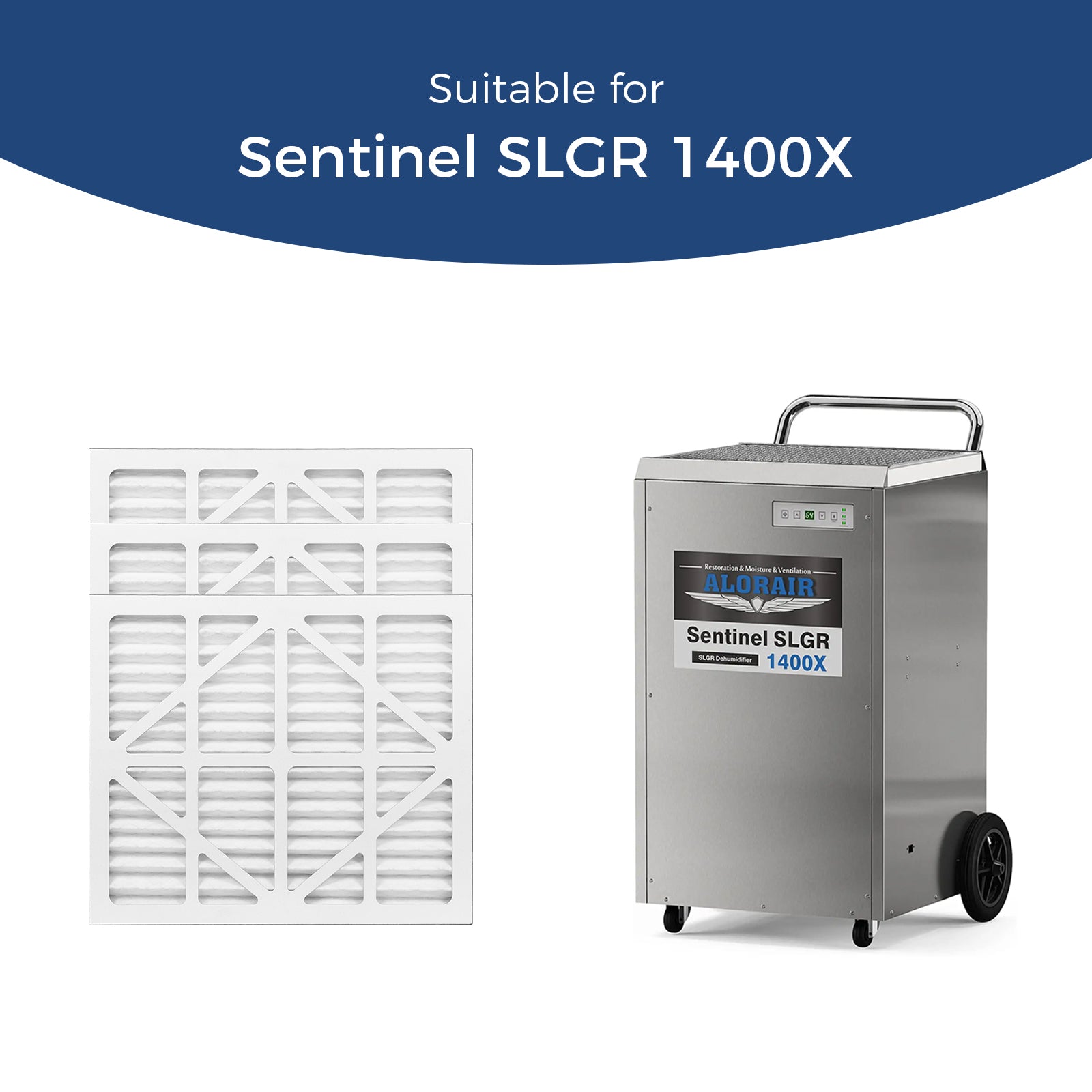 AlorAir MERV-10 Filter for OLD SLGR 1400X Dehumidifier (Pack of 3)