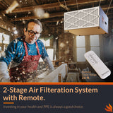 Purisystems 3-Speed Remote Air Filtration System, Hanging Air Filter w/RF Remote, up to 1100 sq. ft