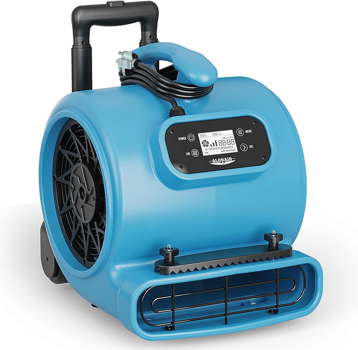 Alorair® 2000 CFM Air Mover with Timer, Handle Wheelkit and Carpet Buckles for Floor Drying Blower Fan | GE2000HCW
