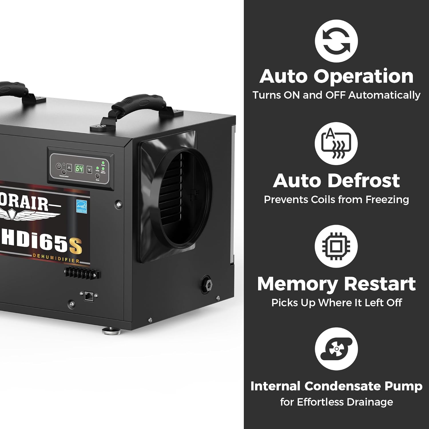 AlorAir 120 PPD Commercial Dehumidifiers, Crawl Space Basement dehumidifier | Sentinel HDi65S