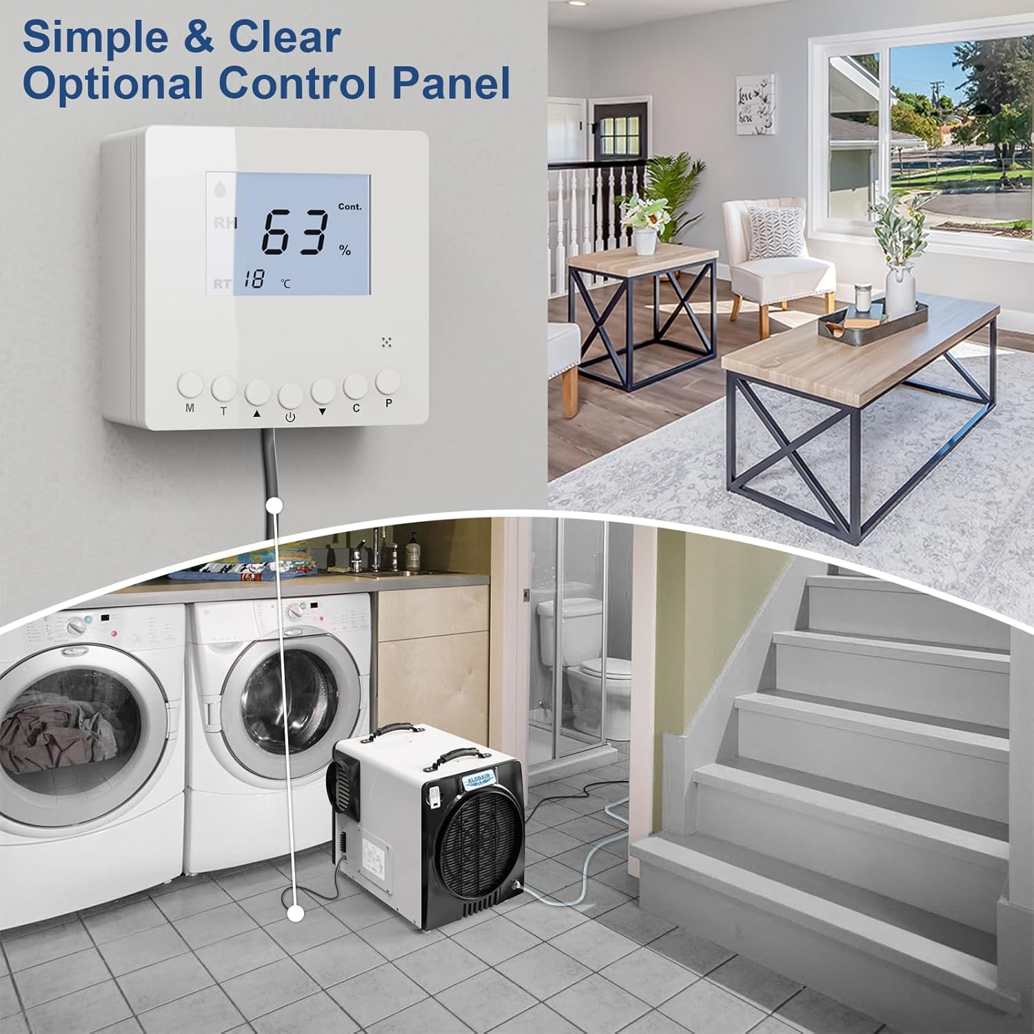 ALORAIR 198 Pints Commercial Dehumidifiers for Basements/Crawlspace | Sentinel HDi90(Duct)