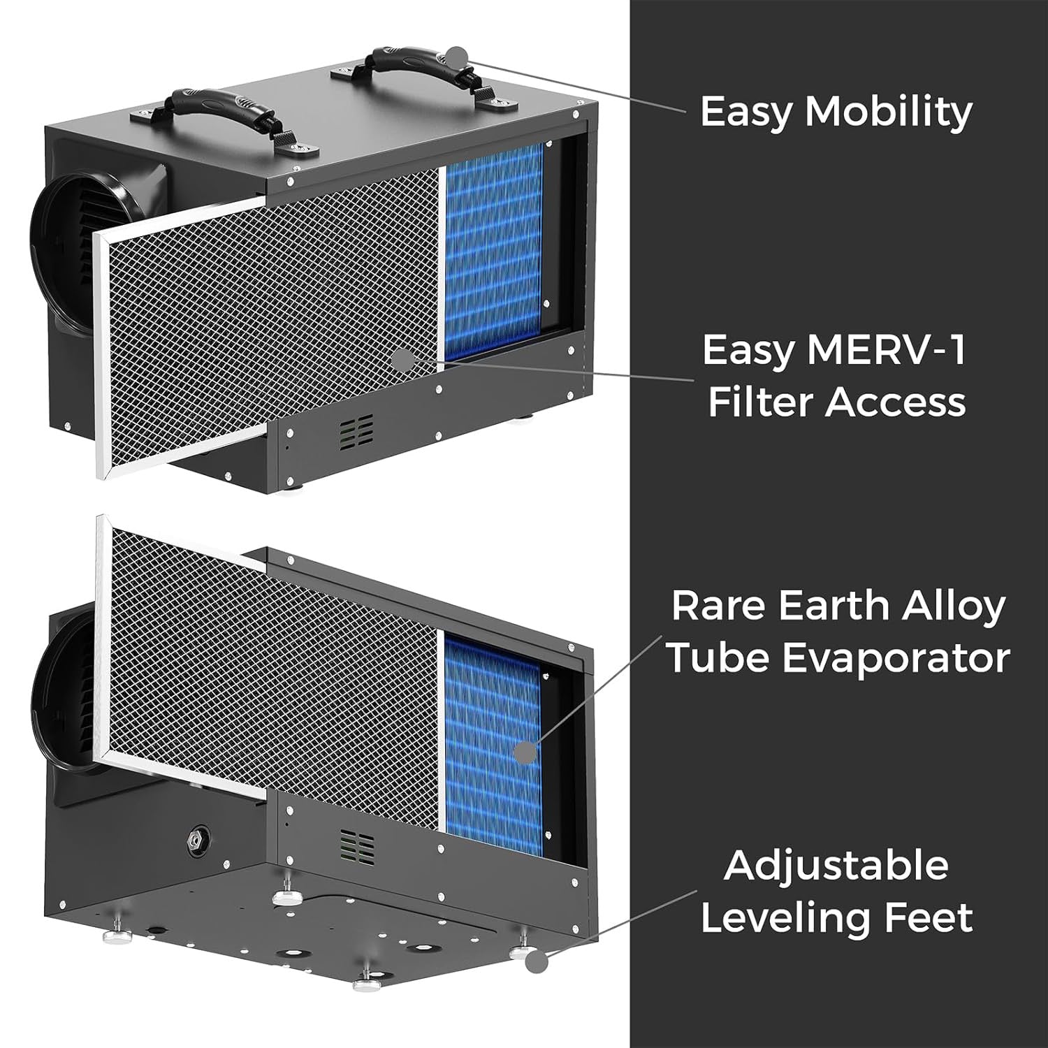 AlorAir 120 PPD Commercial Dehumidifiers, Crawl Space Basement dehumidifier | Sentinel HDi65S