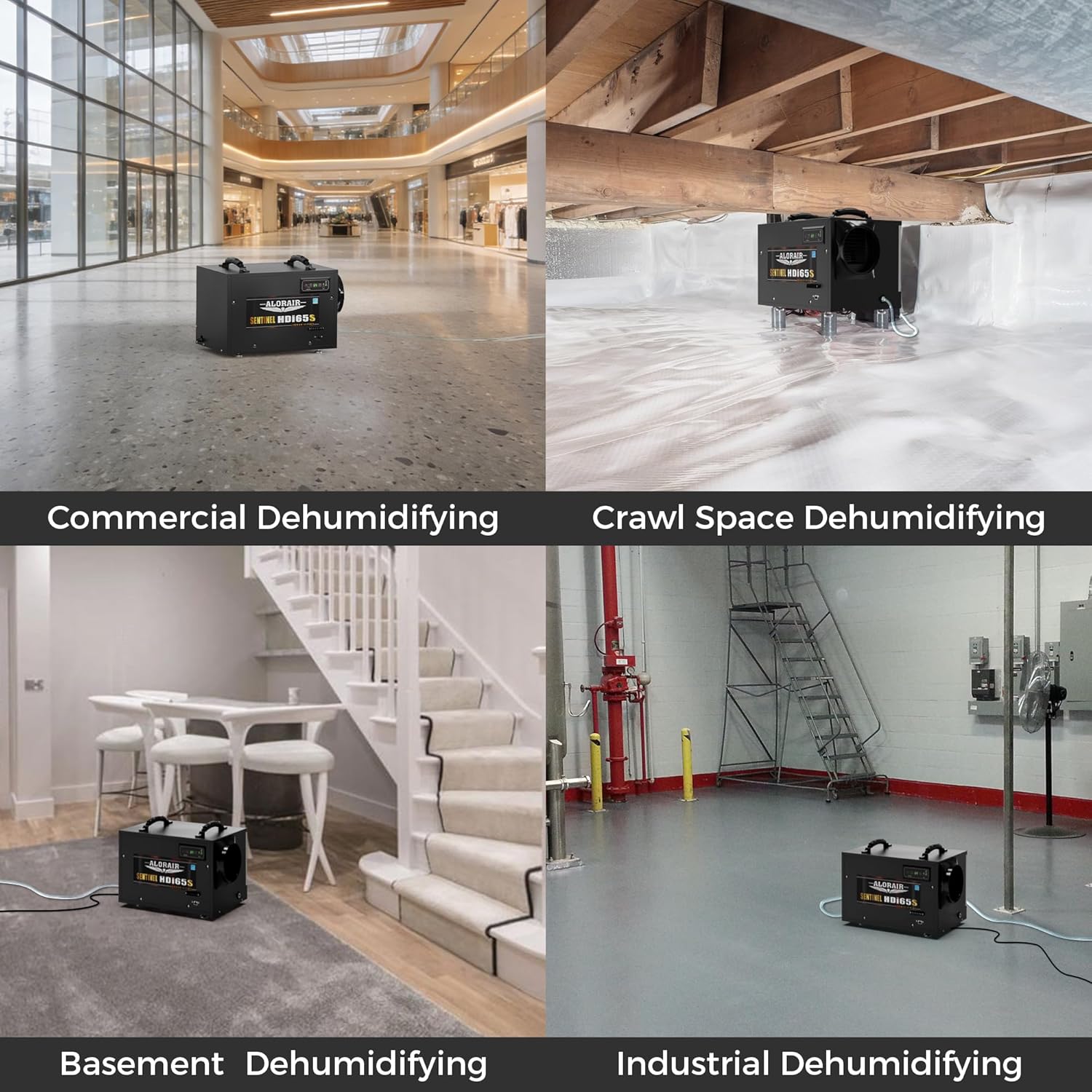 AlorAir 120 PPD Commercial Dehumidifiers, Crawl Space Basement dehumidifier | Sentinel HDi65S
