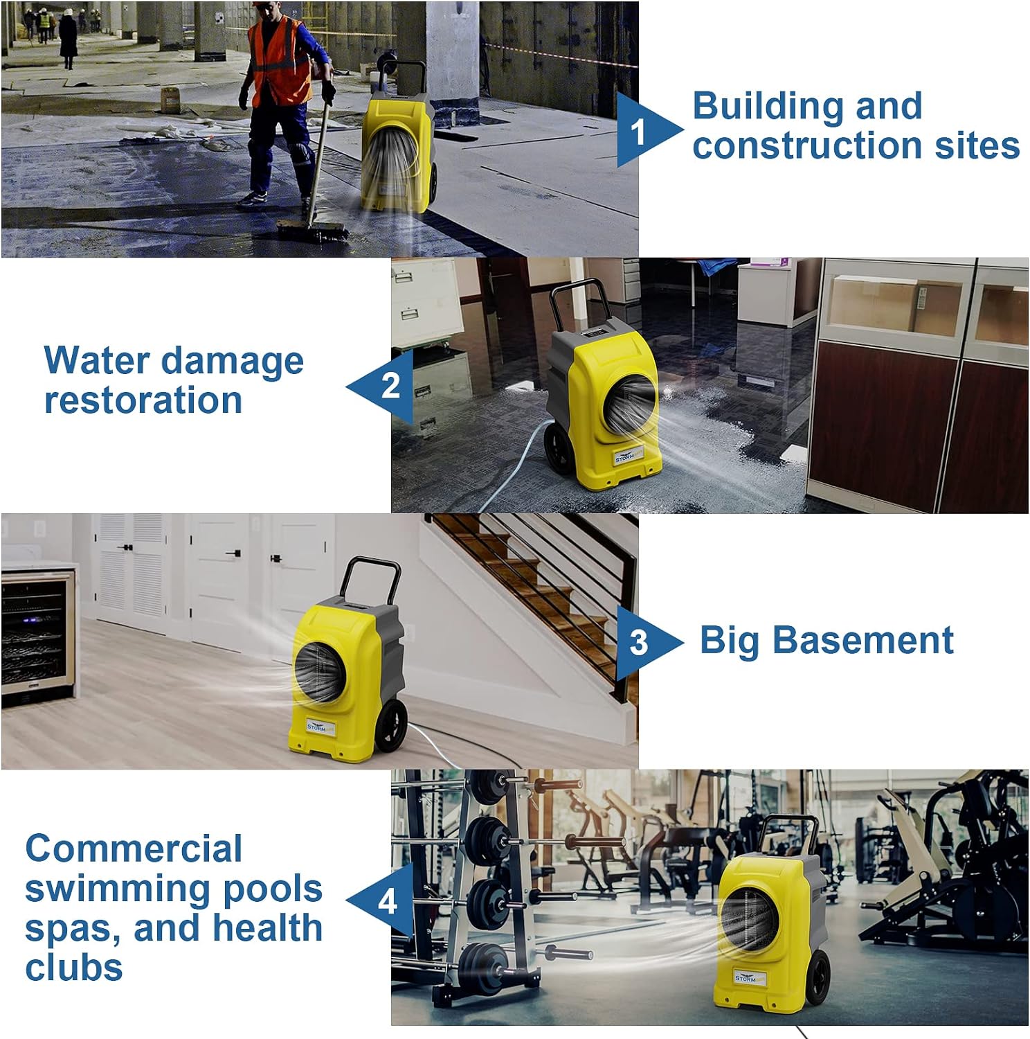 AlorAir®  Wholesale Package of Storm Elite Smart WiFi 125 Pint Commercial Dehumidifier