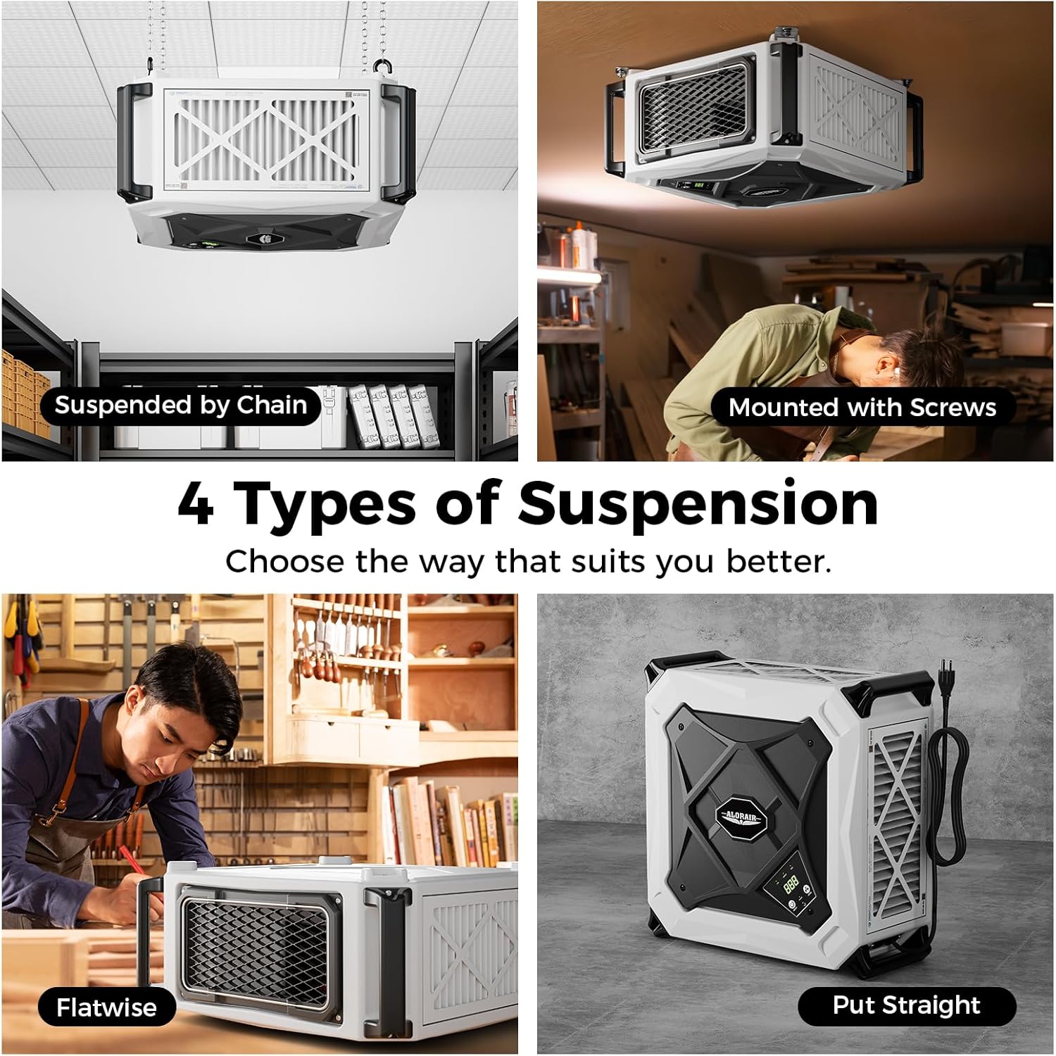 ALORAIR 270 degree Intake Air Filtration Systems Woodworking Built