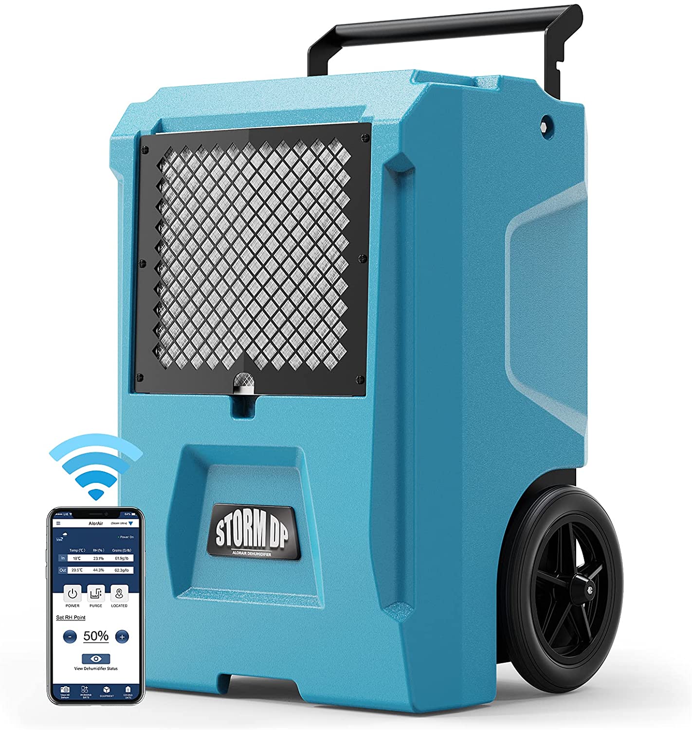 AlorAir Wholesale Package of Water Damage Restoration Storm DP Smart WiFi 110 PPD Commercial Dehumidifier