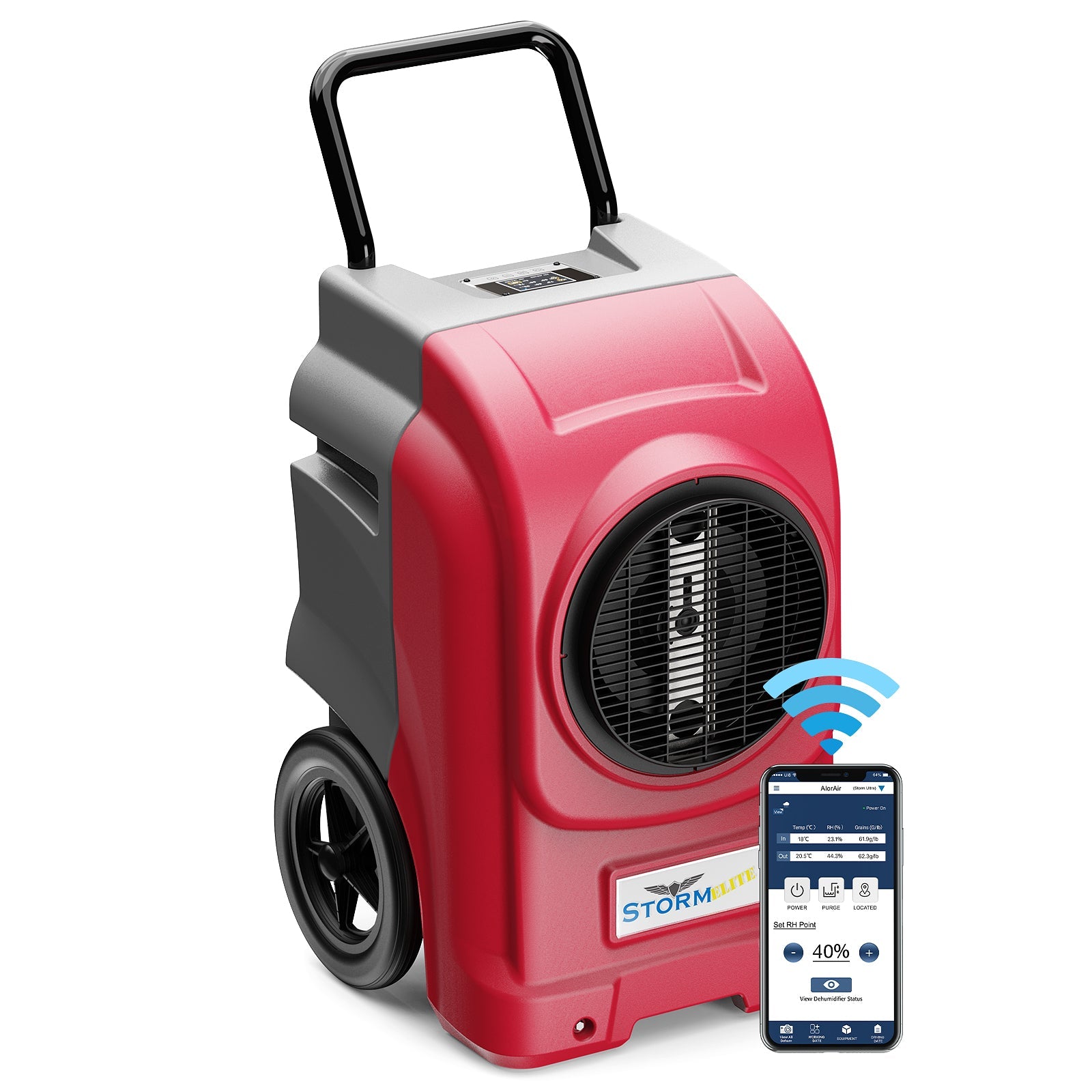 AlorAir®  Wholesale Package of Storm Elite Smart WiFi 125 Pint Commercial Dehumidifier