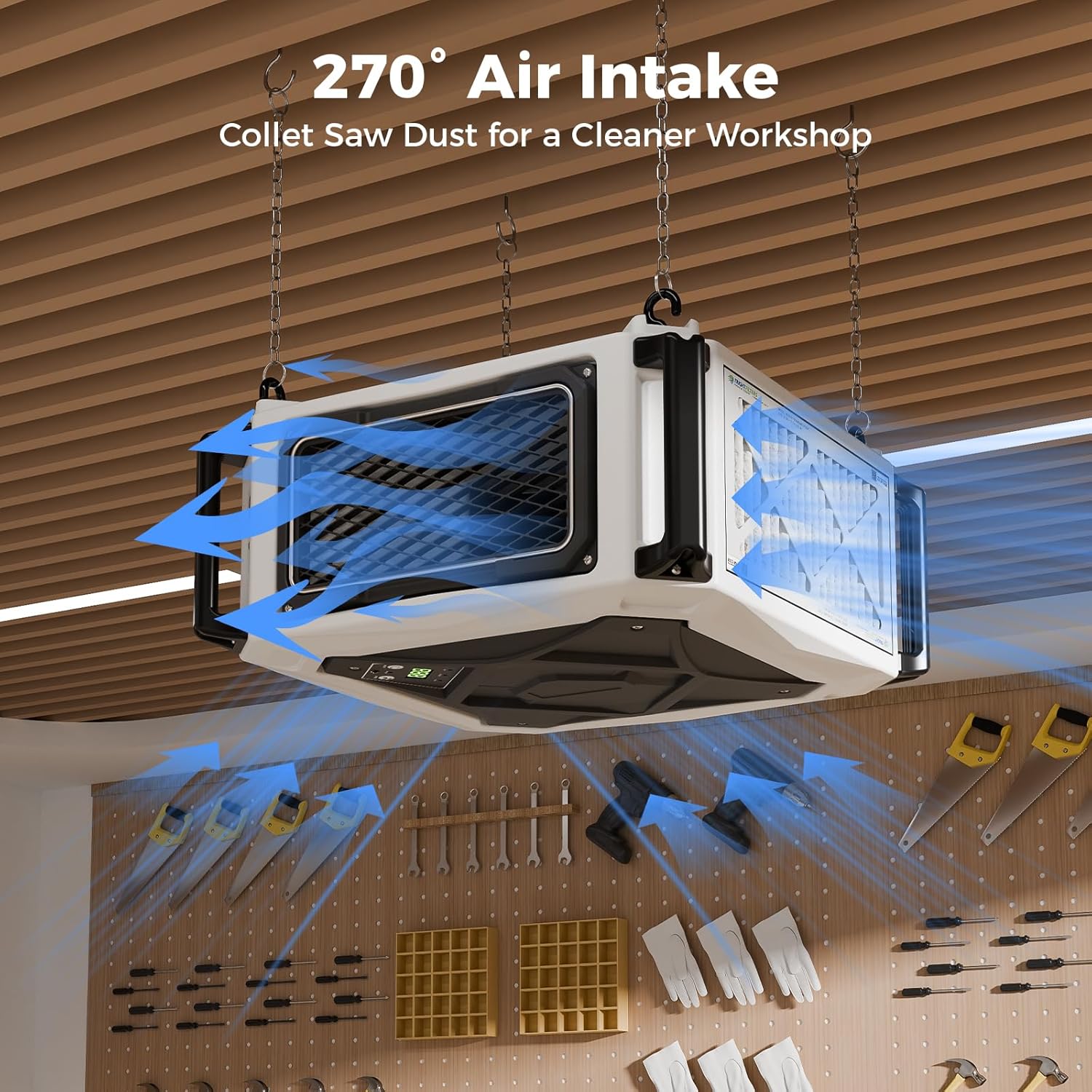 ALORAIR 270 degree Intake Air Filtration Systems Woodworking Built