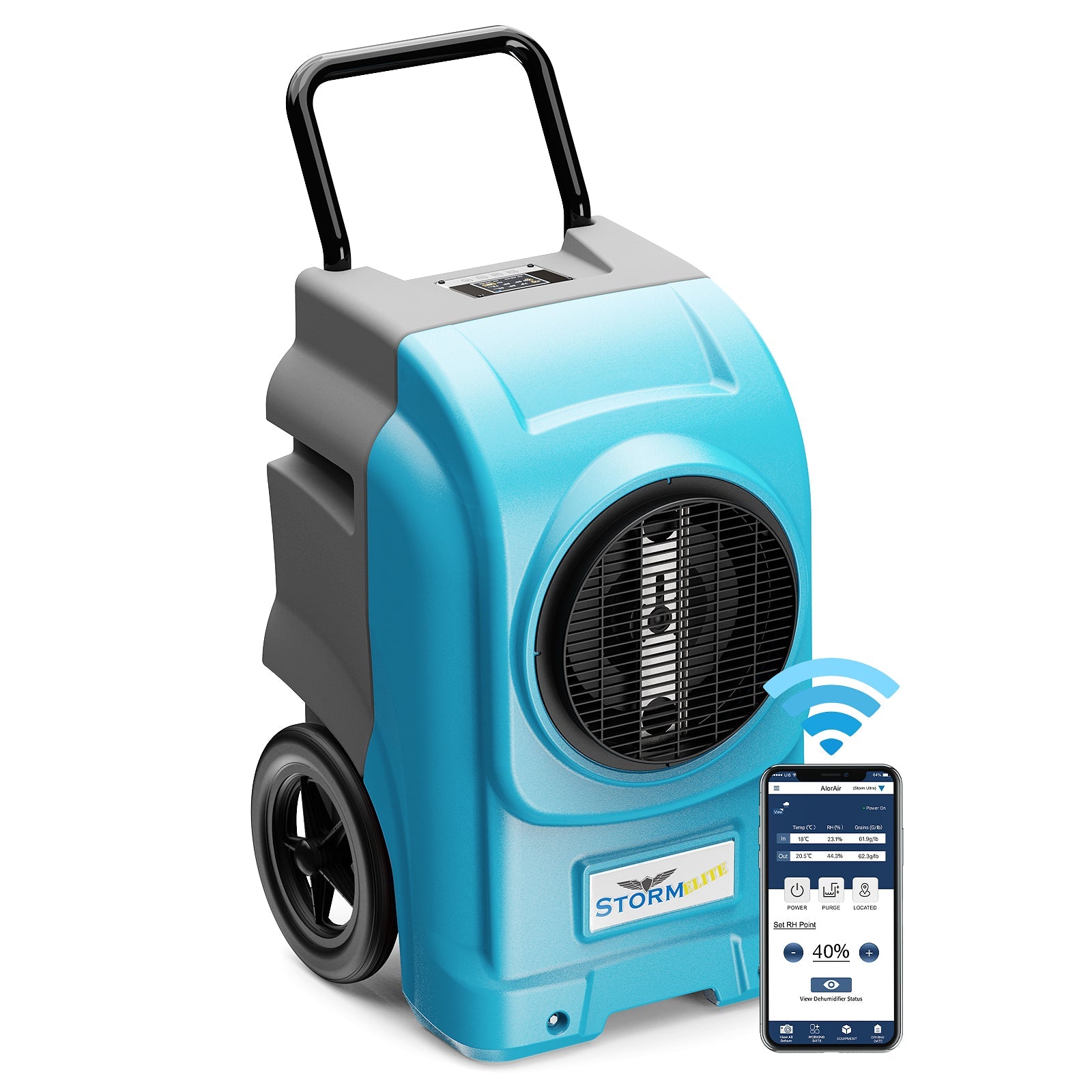 AlorAir®  Wholesale Package of Storm Elite Smart WiFi 125 Pint Commercial Dehumidifier