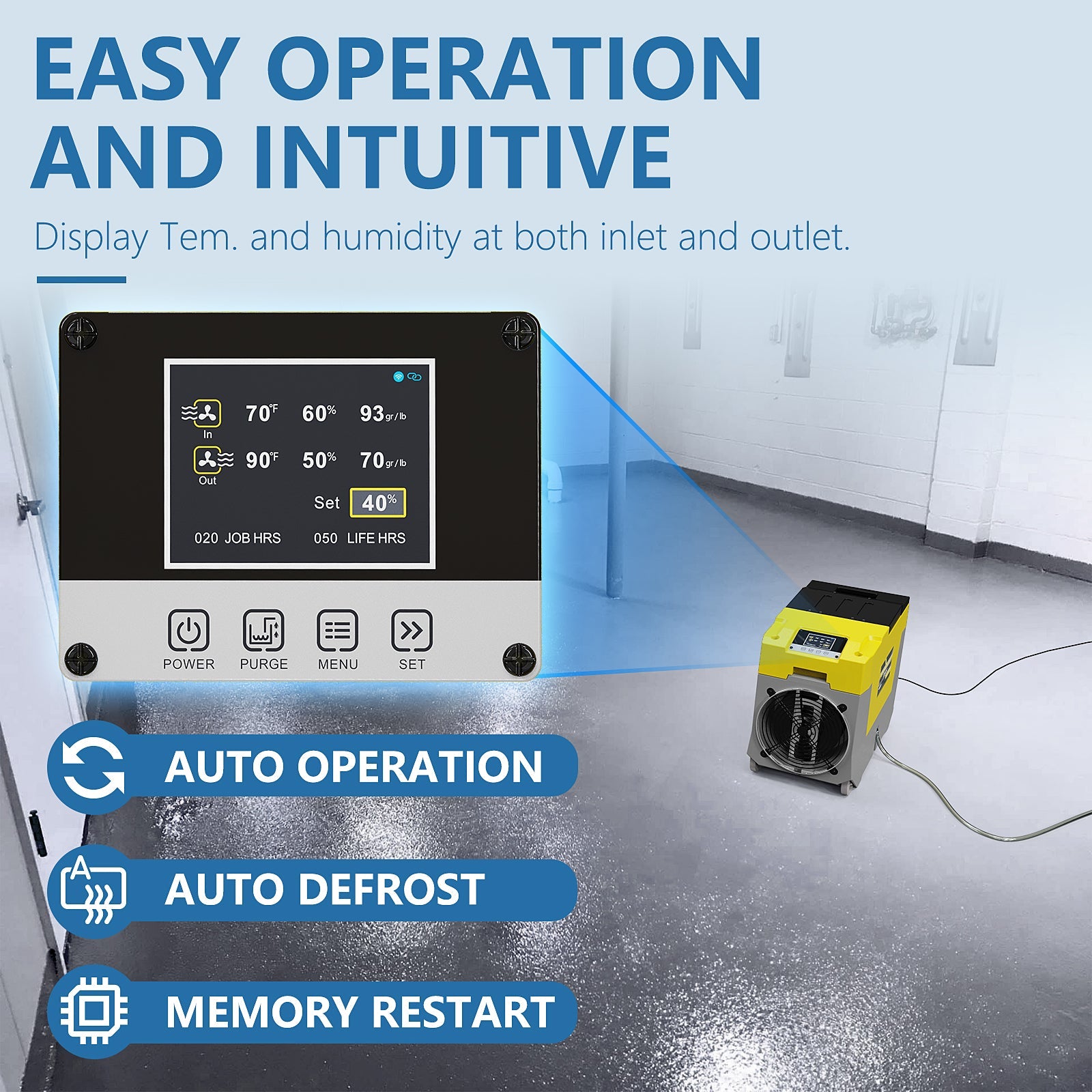 AlorAir Wholesale Package of Storm SLGR 850X Smart WiFi 85 PPD Commercial Dehumidifier with Pump