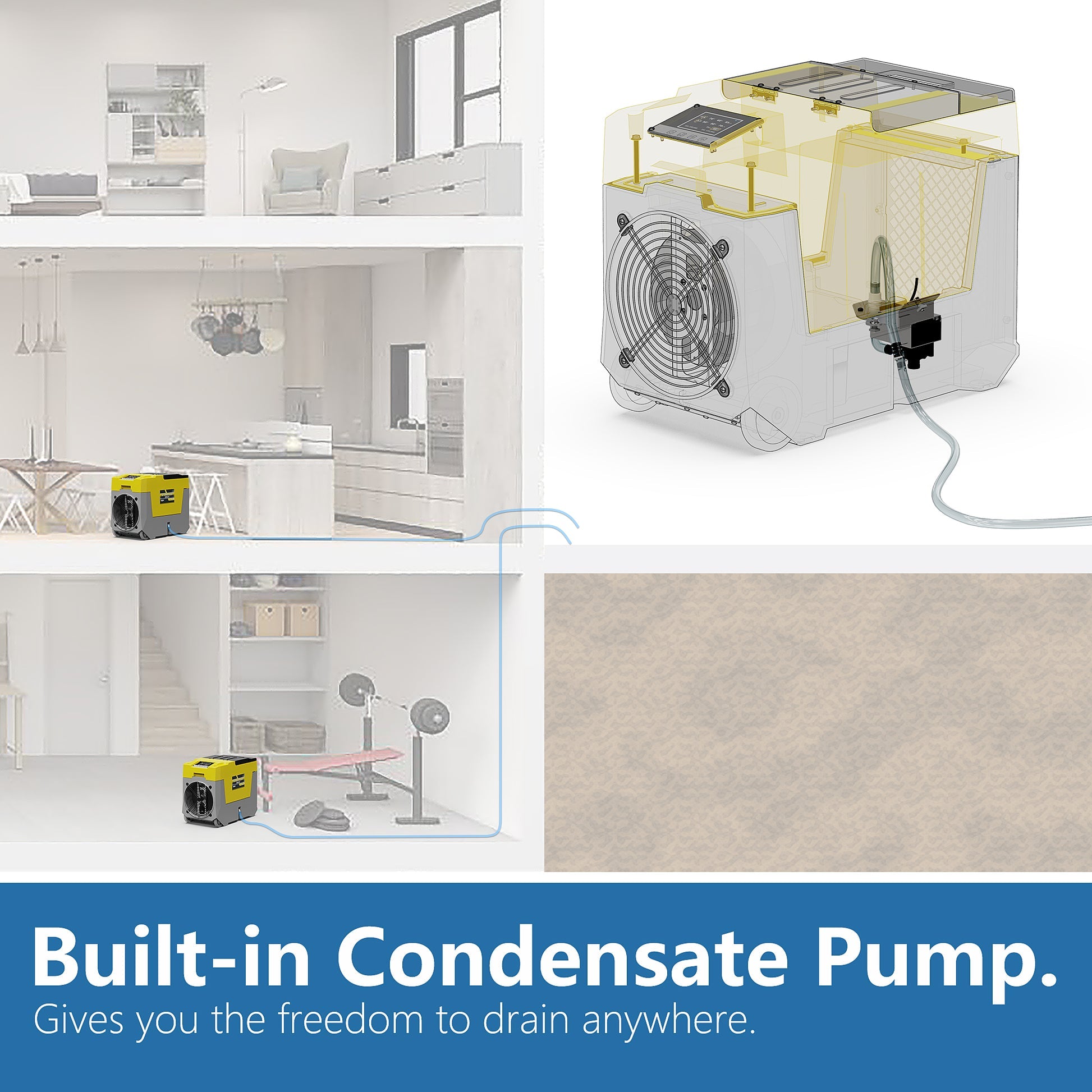 Alorair Mold Prevention Combo Pack, 1 X Storm SLGR 850X Wi-Fi Commercial Dehumidifier, 4 X Zeus 900 Air Mover, 1 X CleanShield HEPA 550 Air Scrubber