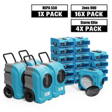 AlorAir® Elite Pack Dehumidifiers, Air Movers and Scrubber Water Damage Restoration Equipment Package