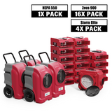 AlorAir® Elite Pack Dehumidifiers, Air Movers and Scrubber Water Damage Restoration Equipment Package