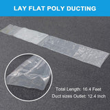 AlorAir Industry Lay Flat Poly Ducting only fit for PureAiro HEPA Pro 770/870/970 Air Scrubber, Easy Storage (12.4 Inch x 16.4 Feet, Outlet)