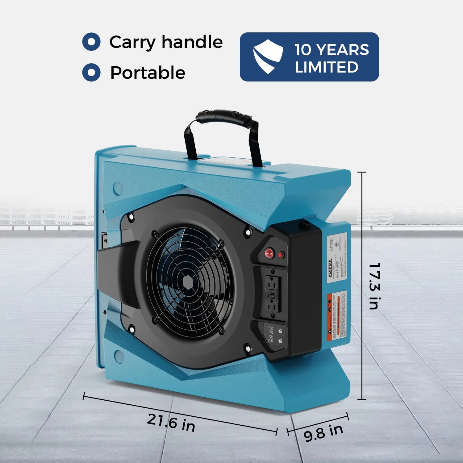 Alorair Water Damage Restoration Combo Pack, 1 X Storm LGR 1250X Smart WIFI Commercial Dehumidifier, 8 X Zeus 900 Air Mover, 1 X HEPA Max 870 Scrubber