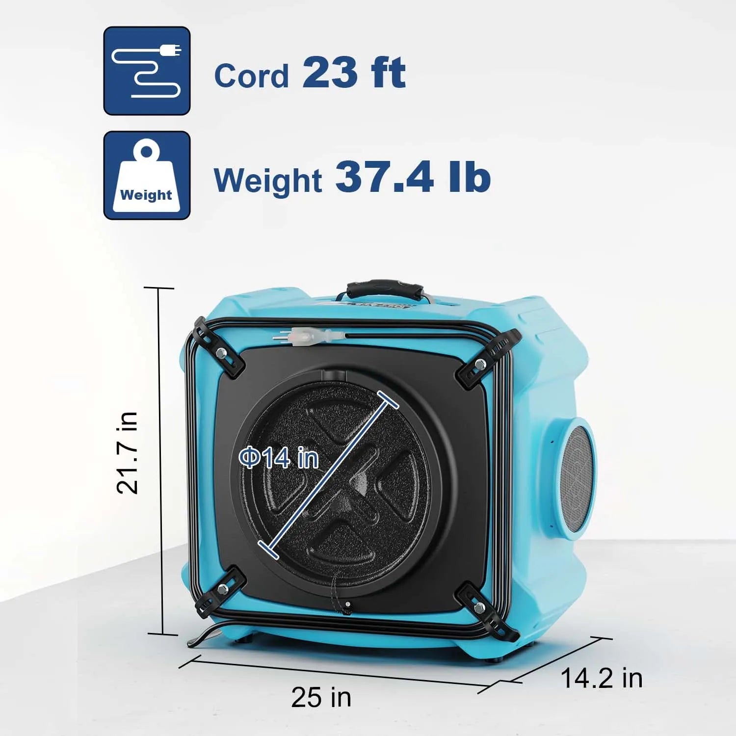 Alorair Water Damage Restoration Combo Pack, 1 X Storm LGR 1250X Smart WIFI Commercial Dehumidifier, 8 X Zeus 900 Air Mover, 1 X HEPA Max 870 Scrubber