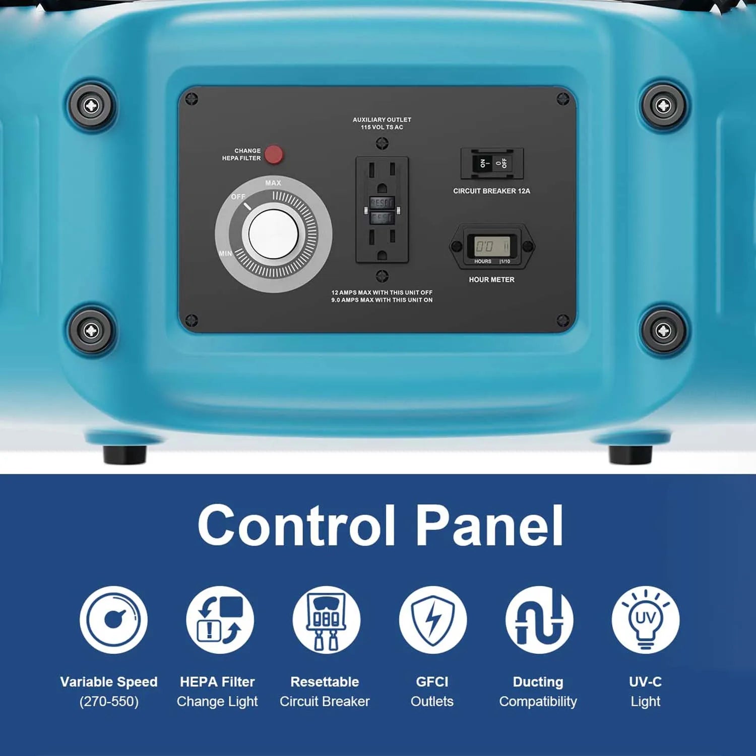 Alorair Water Damage Restoration Combo Pack, 1 X Storm LGR 1250X Smart WIFI Commercial Dehumidifier, 8 X Zeus 900 Air Mover, 1 X HEPA Max 870 Scrubber