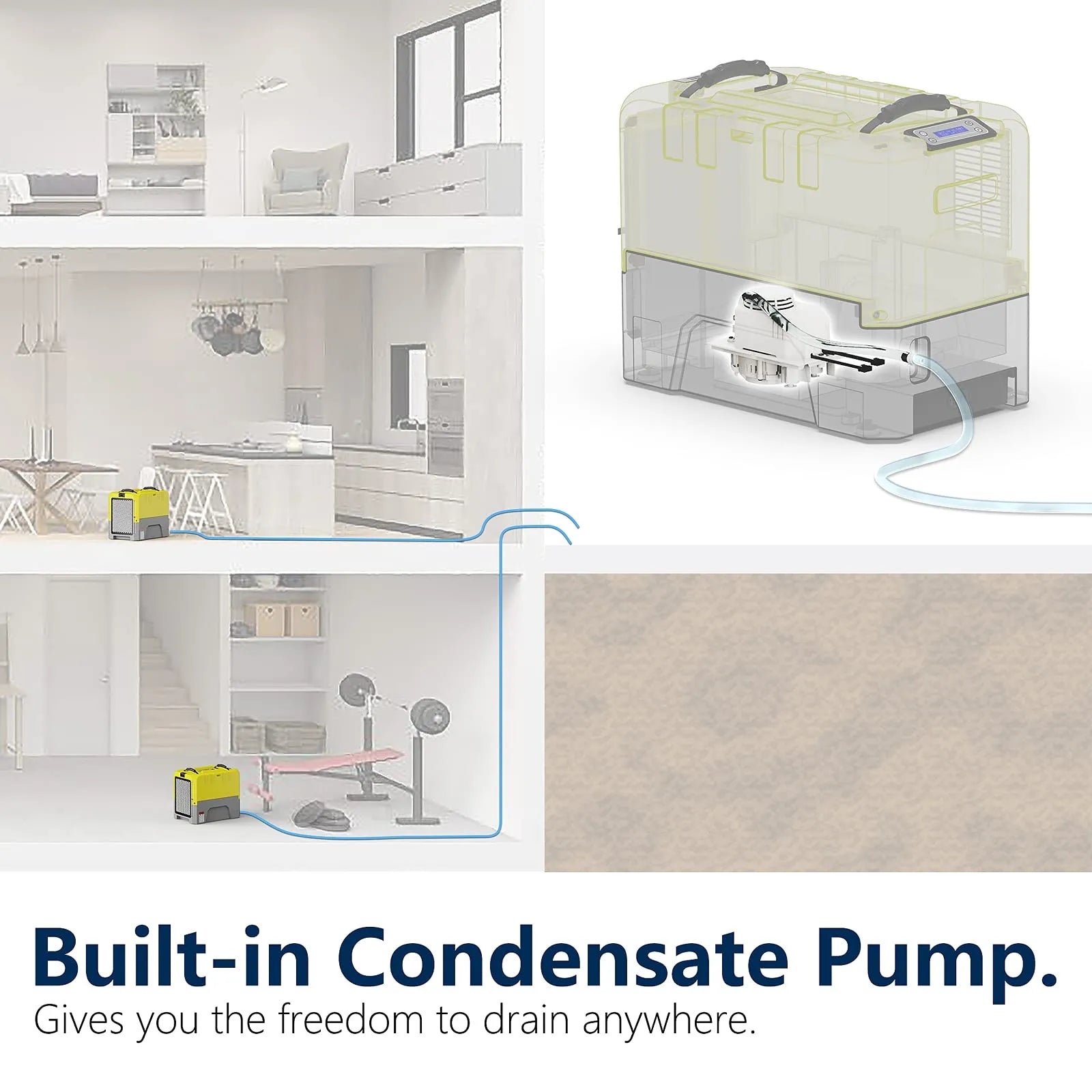 Alorair Water Damage Restoration Combo Pack, 1 X Storm LGR Extreme WI-FI Commercial Dehumidifier, 8 X Zeus 900 Air Mover, 1 X CleanShield HEPA 550 Scrubber