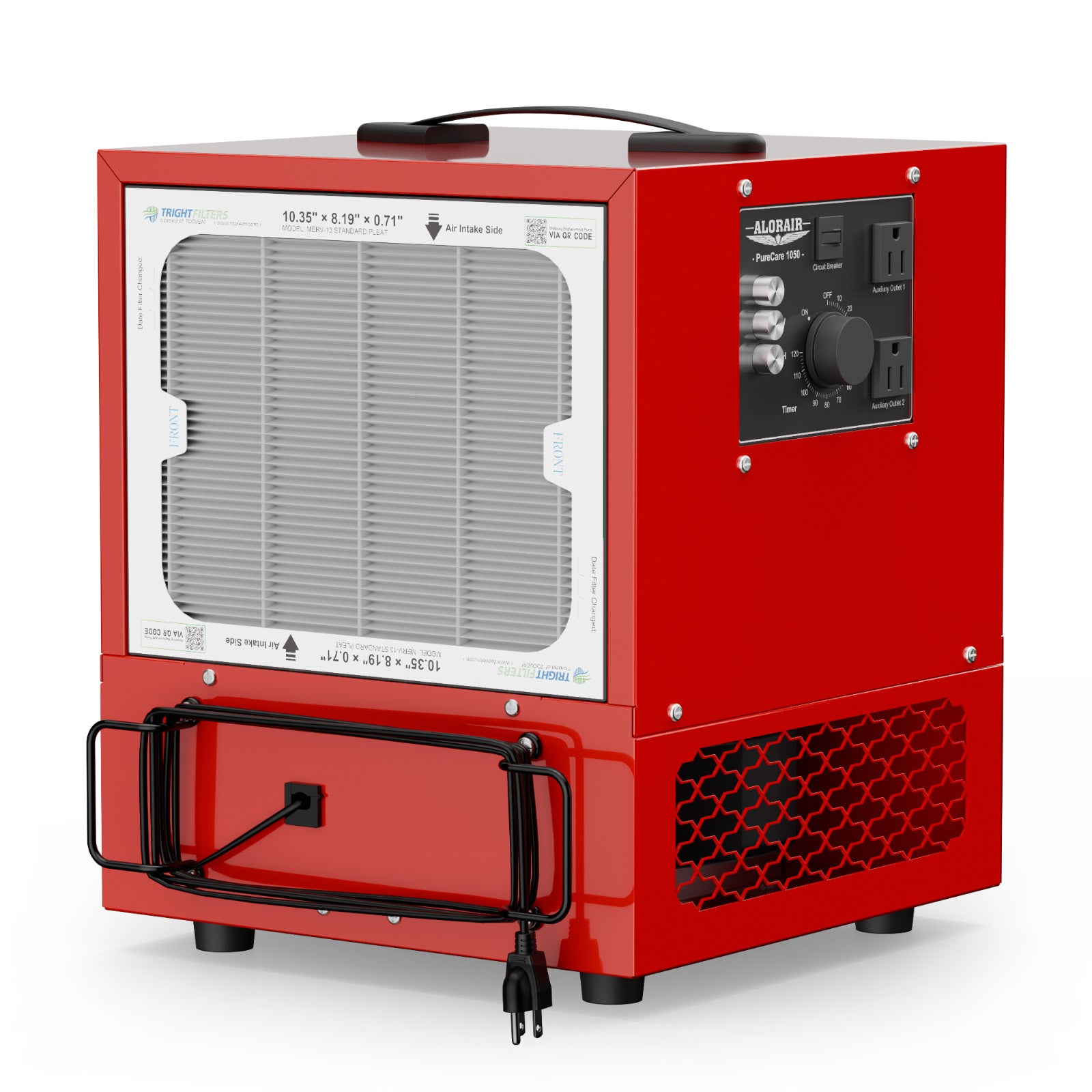 1050 CFM Portable Air Filtration Systems Powerful Vortex Fan Garage Works Shop Purecare 1050