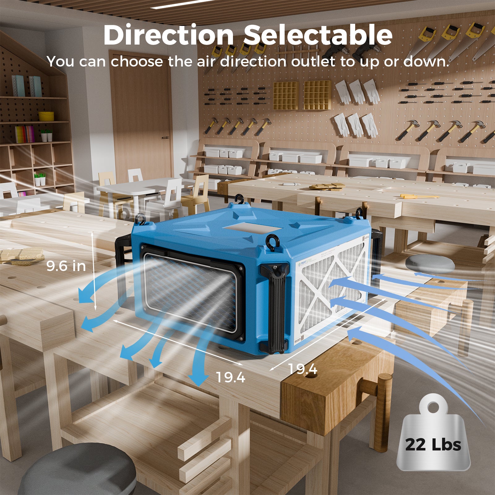 ALORAIR 270° Intake Air Filtration Systems with Remote Control and