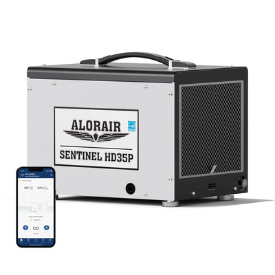 AlorAir WiFi 70 PPD Crawl Space Dehumidifier | Sentinel HD35P WIFI | Size for 1000 Sq. Ft