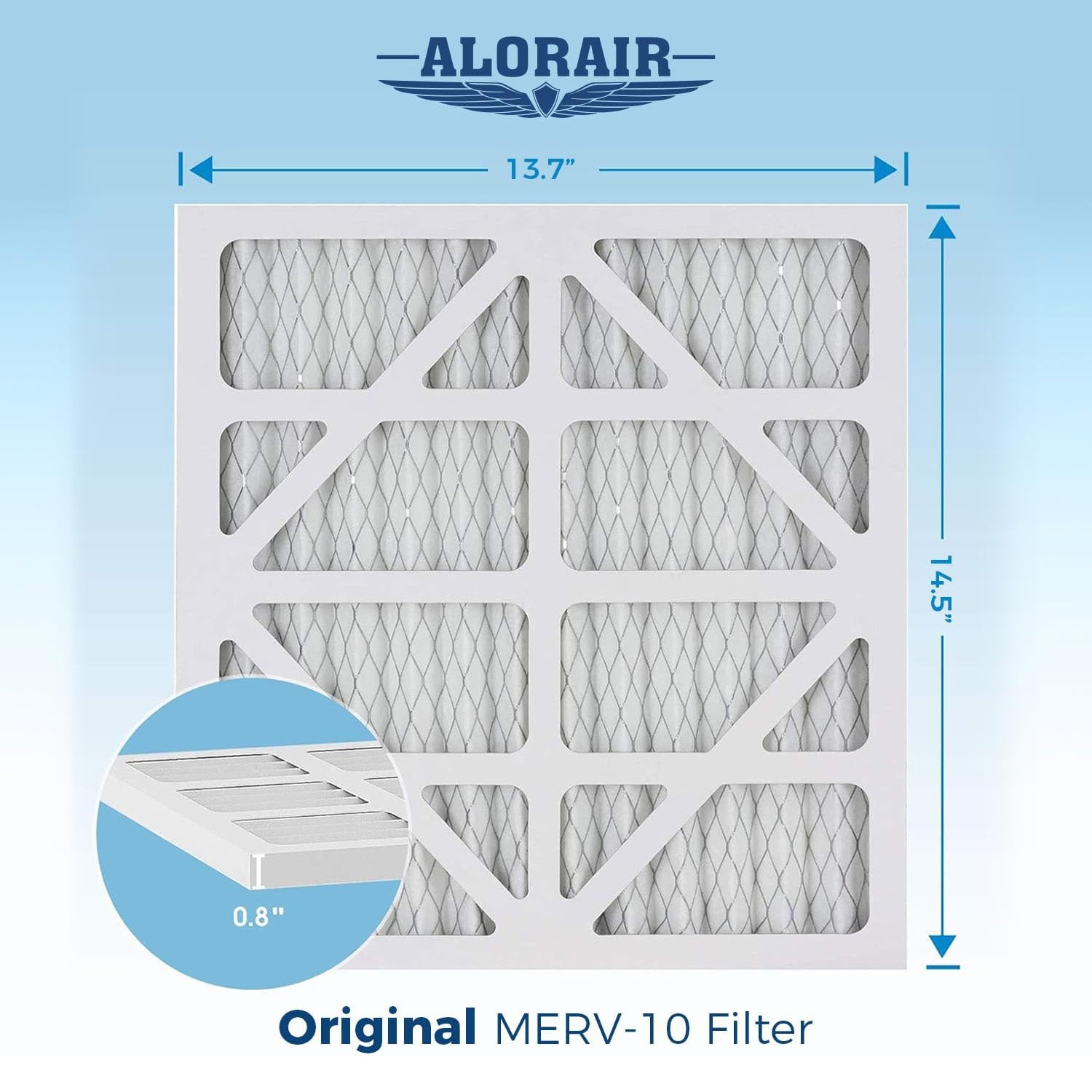 AlorAir MERV-10 Filter Replacement Set for PureAiro HEPA Pro/Max Air Scrubber(Pack of 5)