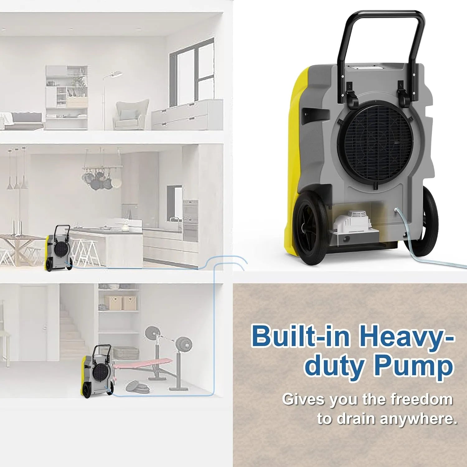 Alorair Water Damage Restoration Combo Pack, 1 X Storm Elite Commercial Dehumidifier, 8 X Zeus Extreme Air Mover, 1 X CleanShield HEPA 550 Scrubber